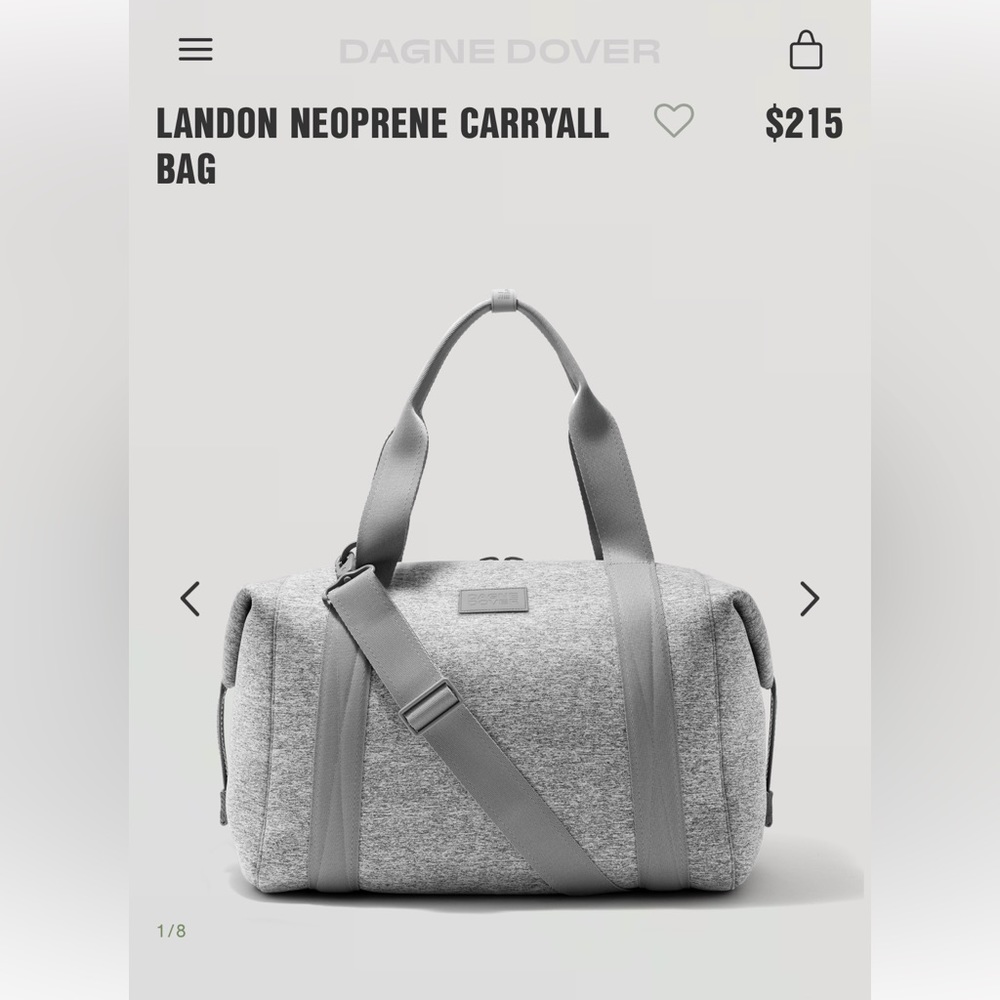 BRAND NEW Large Dagne Dover Landon Neoprene Carryall Bag